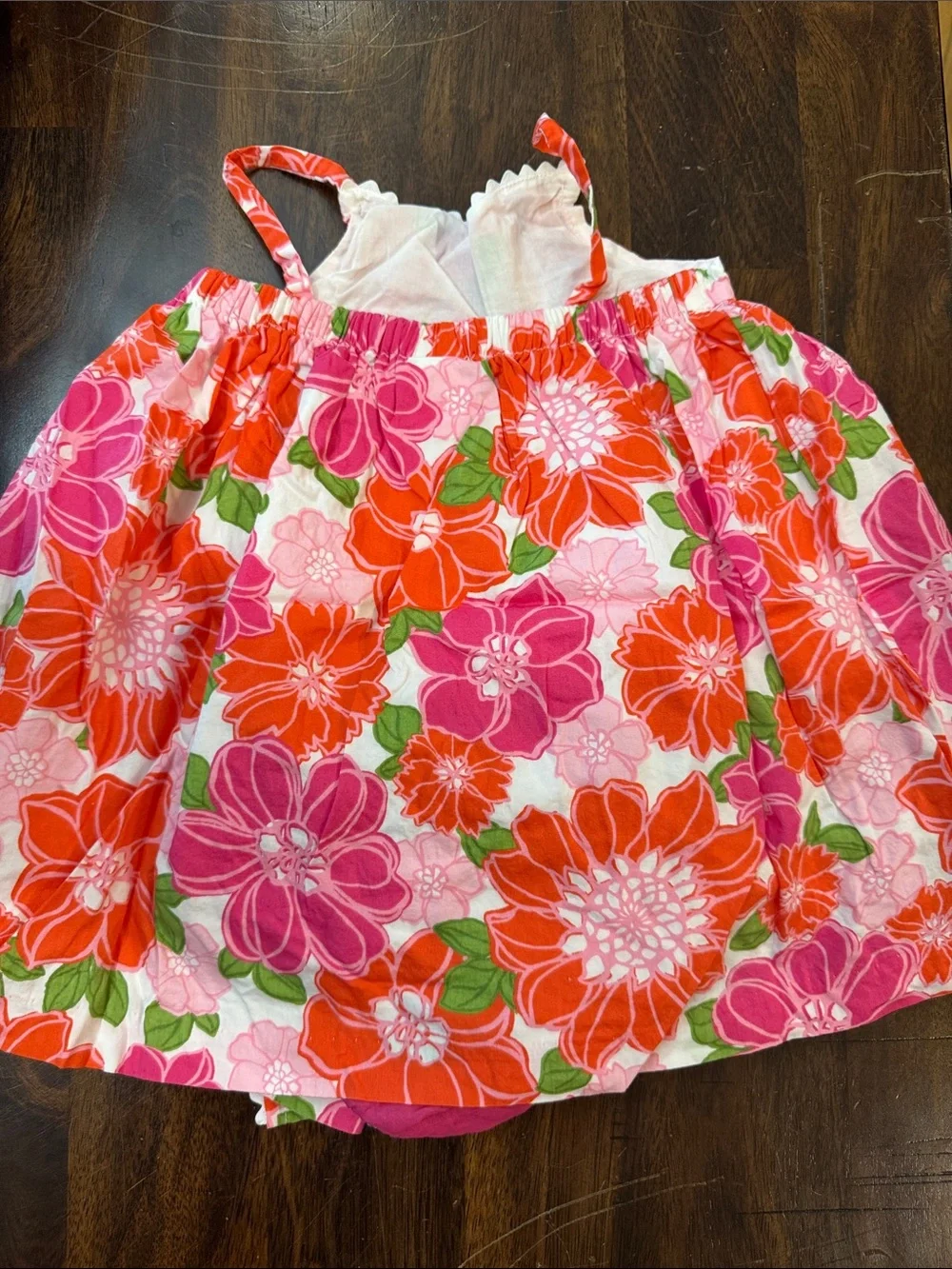 Gymboree Pink & Orange Floral Tank Top Wrap Faux Dress